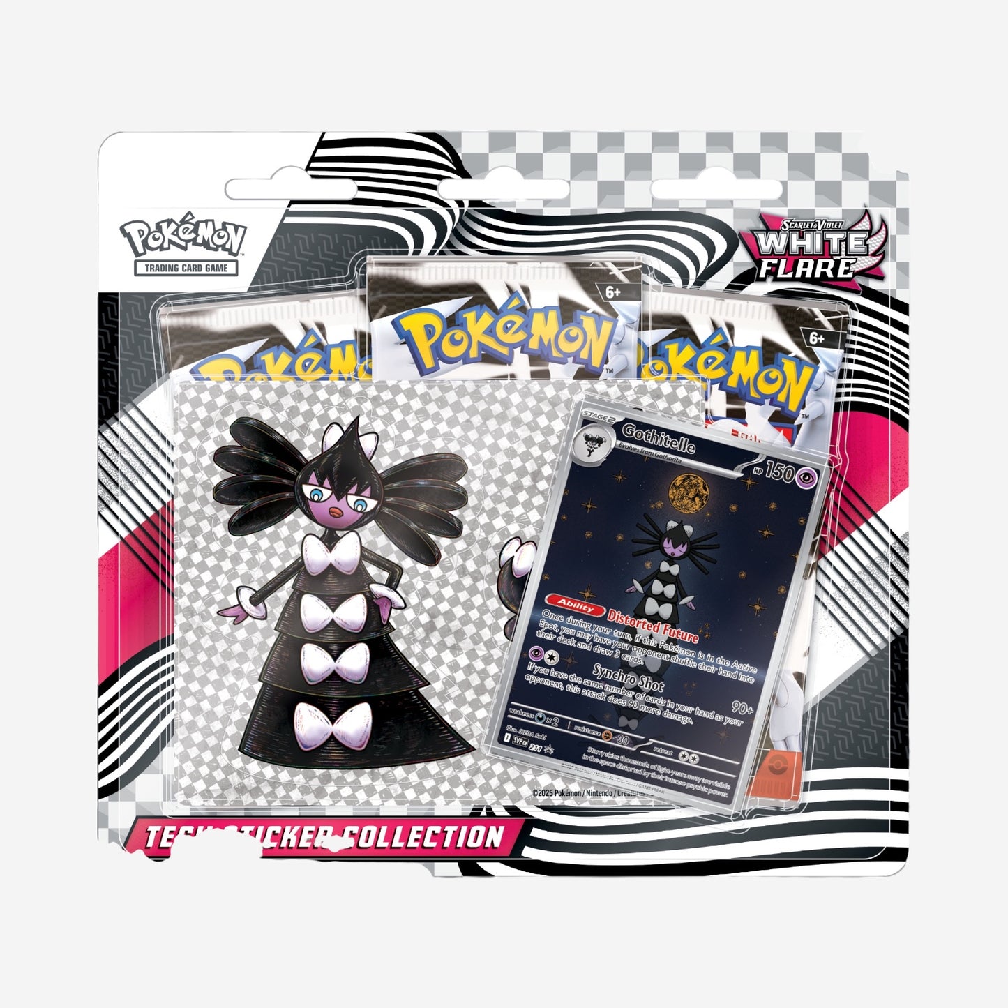 Pokemon TCG: Scarlet & Violet-White Flare Sticker Collection-Gothitelle