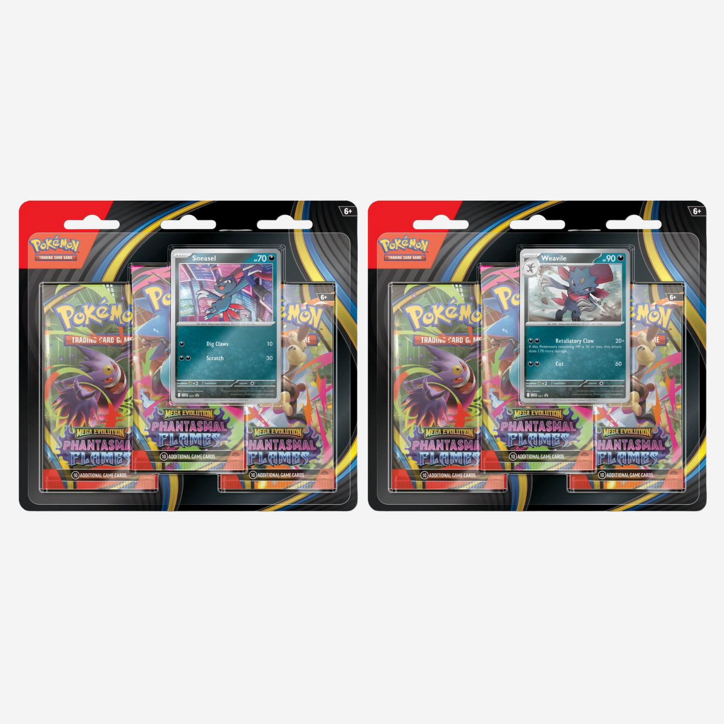 Pokemon TCG: Mega Evolution-Phantasmal Flames 3-Pack Blister Par (PREVENTA)