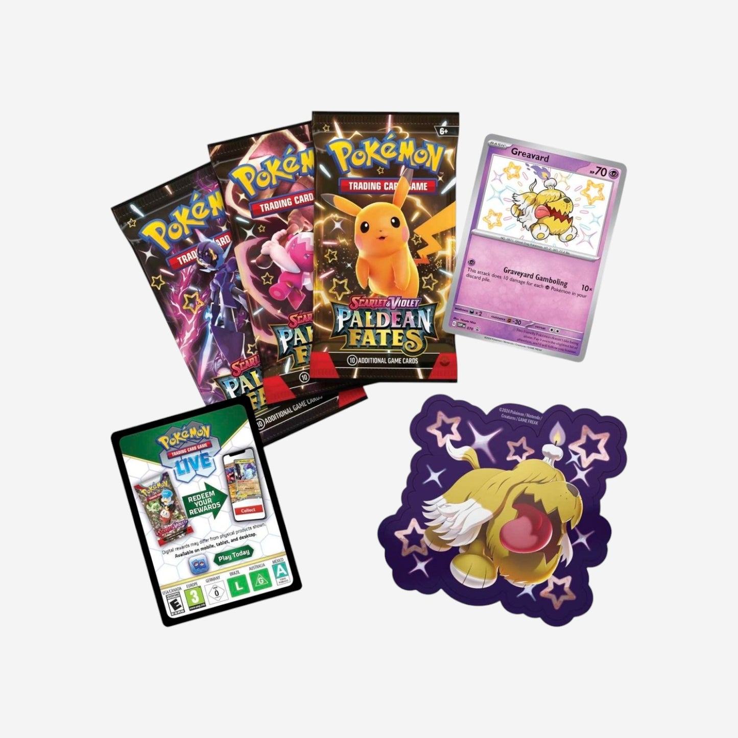 Pokémon TCG: Scarlet &amp; Violet-Paldean Fates Sticker Collection-Greavard