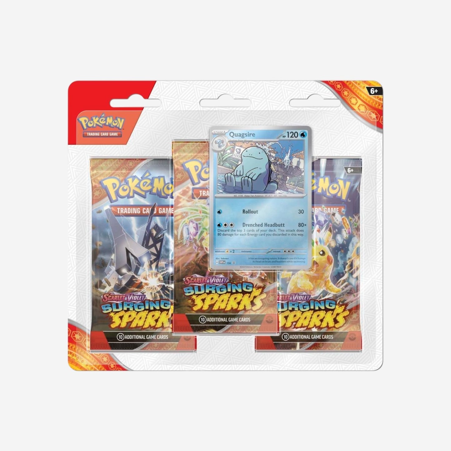 Pokémon TCG: Scarlet & Violet-Surging Sparks 3-Pack Blister-Quagsire