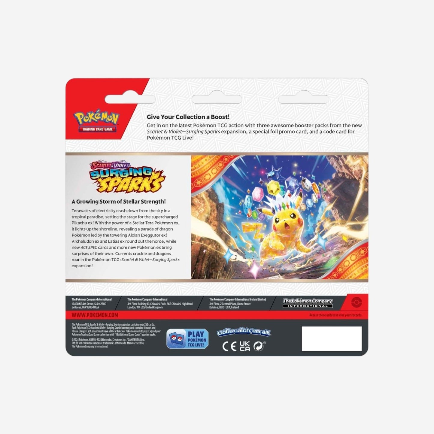 Pokémon TCG: Scarlet & Violet-Surging Sparks 3-Pack Blister-Quagsire