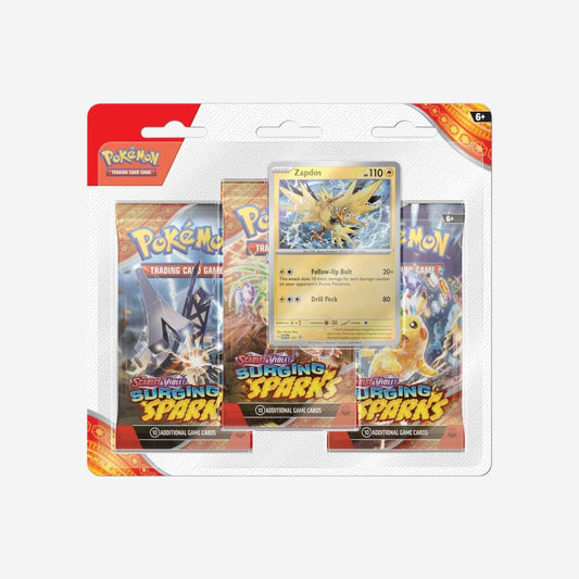 Pokemon TCG: Scarlet & Violet-Surging Sparks 3-Pack Blister-Zapdos